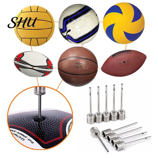 Rugby Pump Pin 1 Set Needle Easy to Pierce Polished Unbreakable Ball Inflation Stainless Steel Basketball Football Air Sports