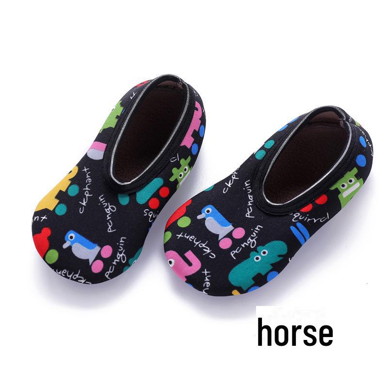 

Нескользящие бархатные бахилы для младенцев и малышей на весну и зиму - мягкие, толстые носки для раннего образования XL, Bottom length 18-20cm