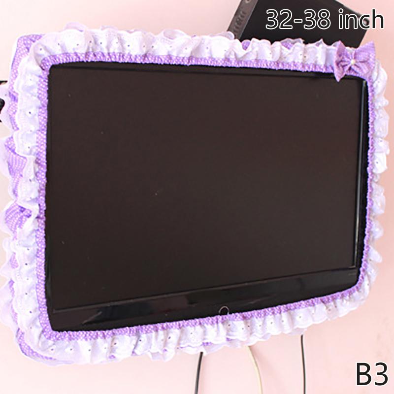 Estilo Fada 24-38 Polegadas Capa Protetora de Pó para TV Monitor de Computador Proteção Adesivo Montado na Parede Mesa Tela Curva Tecido Macio Artesanato