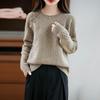 Women Sweater 100% Wool MODERN NEW SAGA O-neck Knit Pullover Thick Winter Jumpers Female Knit Tops