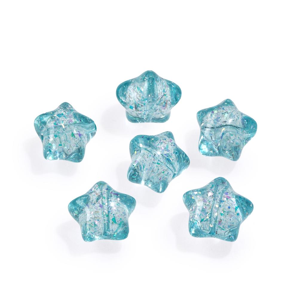 1pc 20.5x22.5mm Cute Star Crackle Beads Loose Spacer Resin Beads For Jewelry Making Charm Beads DIY Bracelets Necklaces
