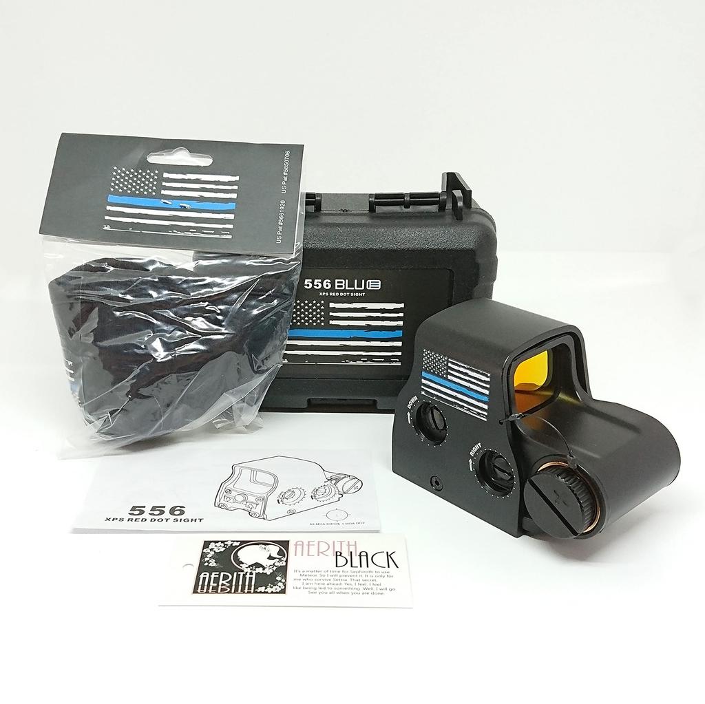 [AERITH BLACK] Bright Lens 556 US Flag Type Replica Dot Sight for EXPS3 Holographic Sight 556F (BK)