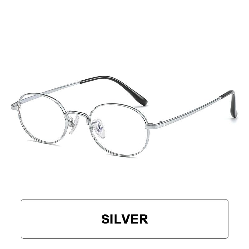 

Trendy Ultra-light Men Glasses Frame Art Round Women s Retro Fashion Eyeglasses Japanese Style Luxury Business Casual Spectacles серебряный