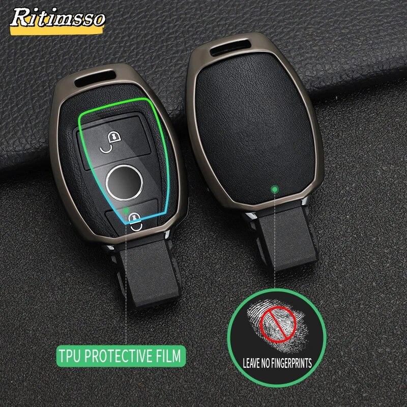 Carcasa din aliaj pentru cheia de la distanță pentru Mercedes Benz ABCER Class GLS GLA GLK GLC CLS CLA AMG W204 W205 W212 W463 W176