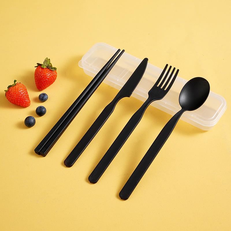 Cross-Border PP Tableware Set: Portable Knife, Fork, Spoon, Chopsticks - Custom Logo Available