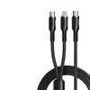 Tungsten Gold 2-in-1 Fast Charging Cable, 240W, for iPhone 16 & Android