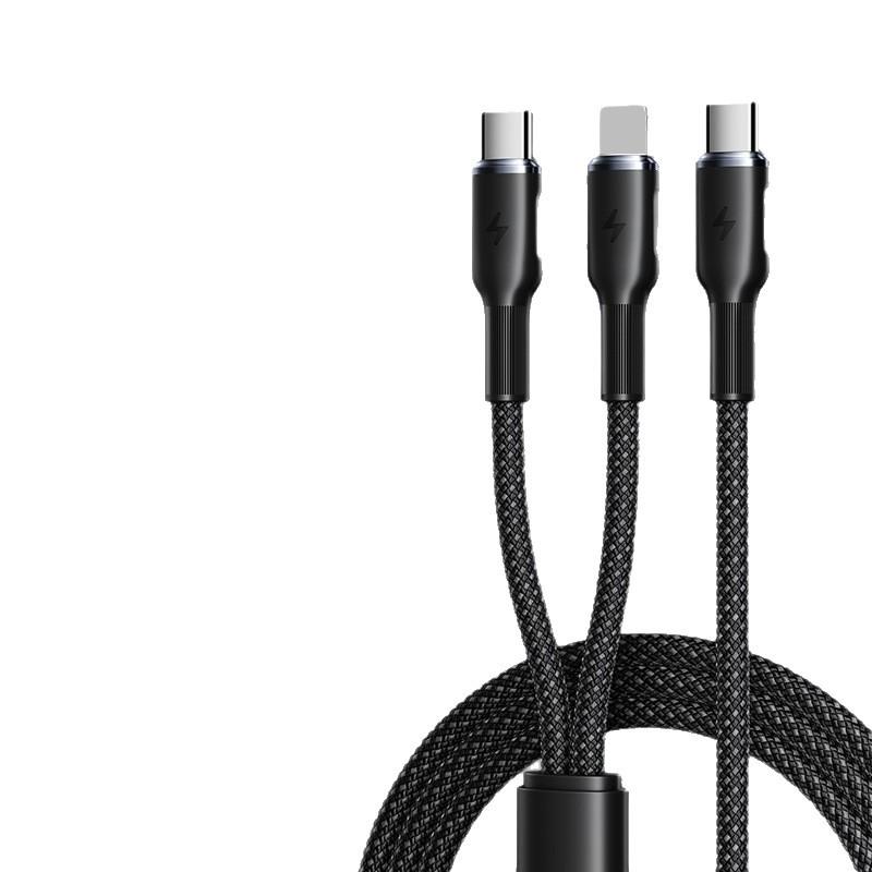 Tungsten Gold 2-in-1 Fast Charging Cable, 240W, for iPhone 16 & Android
