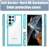 Color TPU Soft Frame+PMMA Hard Transparent Case For Samsung S23 Ultra S22 Ultra Plus FE A54 A53 A13 A33 A34 A24 Shockproof Cover