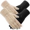 Merino Wool Winter Gloves for Women, 2 Pairs Touch Screen