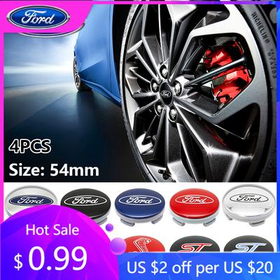 Car Sticker Car Sticker 2025 Hot 4pcs 54mm 5.4cm Wheel Hub Logo Fitting For The Ford Focus Fusion Fiesta Mustang ST F-150 Mondeo