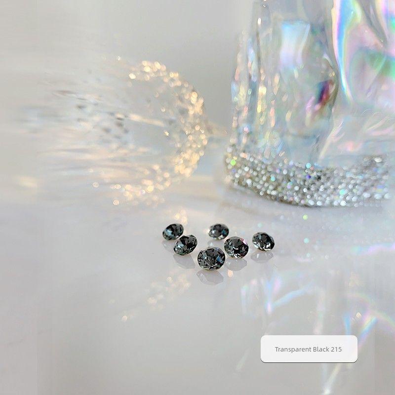

Color Fashion Screw Titanium Steel Ear Studs Zircon 24# transparent black S24