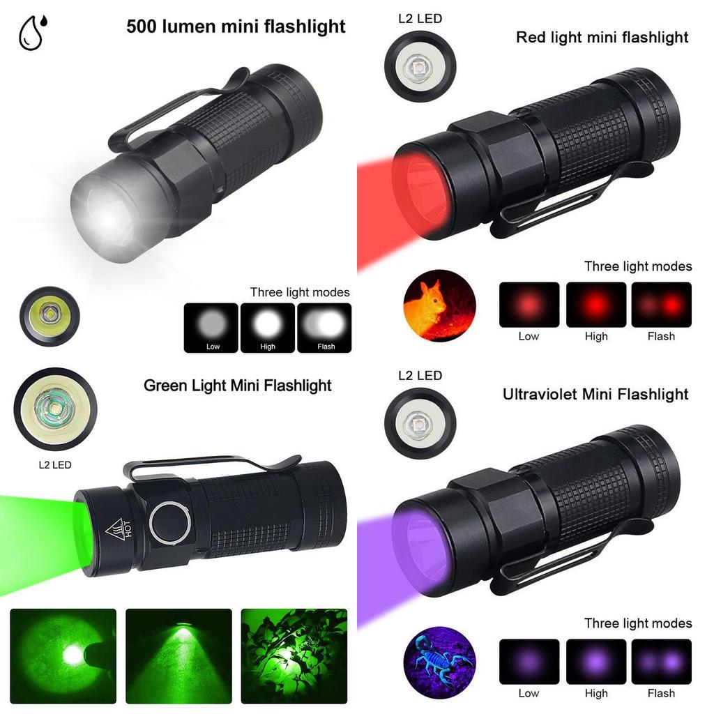 Aluminum Alloy Led Flashlight With Rechargeable For Camping And Hiking