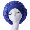 Women Satin Home Hair Shower Cap Comfortable Nightcap Casual Wide-brimmed Sleeping With Elasticated Floppy Band Cap Breathable