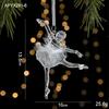 Transparent Acrylic Angel Ornament - Ice Crystal Christmas Tree Decoration