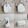 Mini Carto Print Phe Bag, Zipper Crossbody Bag With Cute Bag Charm, Small Shoulder Bag