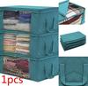 49x36x21cm Vliesstoff Faltbare Aufbewahrungsbox Kleidung Sammelkoffer Spielzeug Quilt Aufbewahrungsbox Klares Fenster Organizer
