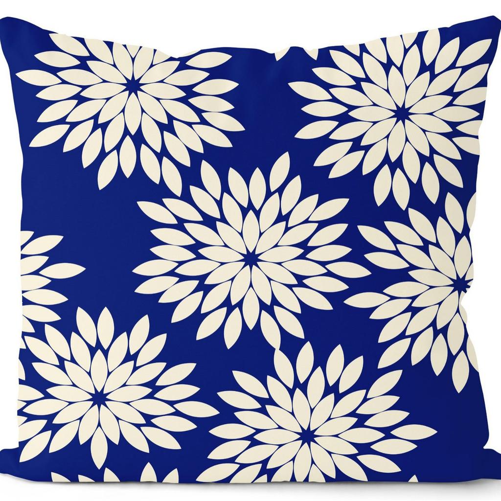 Nowa granatowa geometryczna poszewka na poduszkę poszewka na poduszkę do domu na sofę