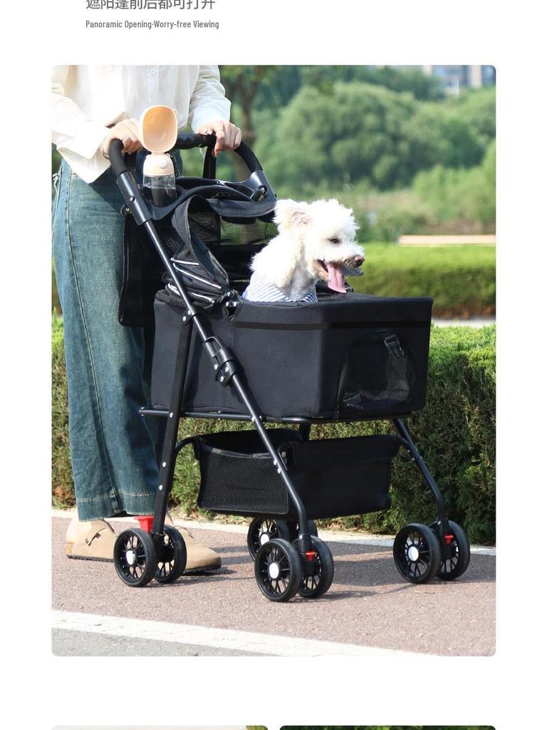 Customized Foldable Pet Stroller for Small & Medium Dogs and Cats