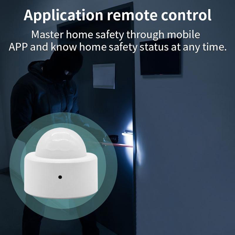 Tuya Zigbee 3.0 Mini PIR Motion Movement Human Body Detector With Brightness Luminance Sensor Lux Meter Home Security Alarm