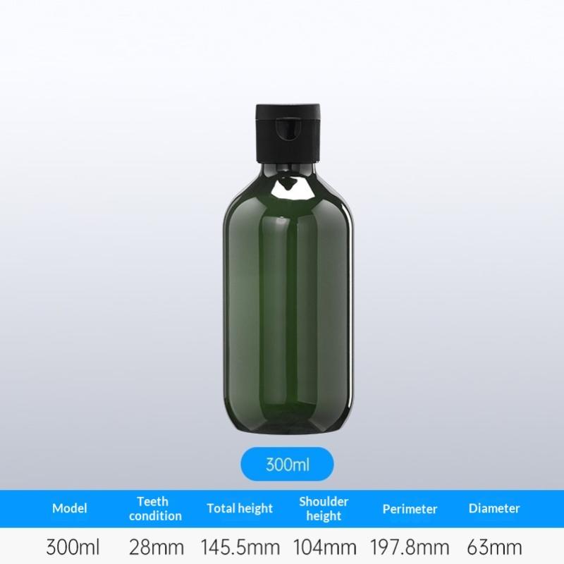 Lahvičky s dávkovačem s klopným víčkem 300 ml 500 ml Znovu plnitelné plastové na pleťové mléko šampon mýdlo Cestovní nezbytnosti do koupelny