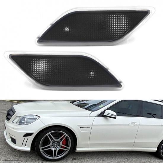 

Smoked Lens Front Side Marker Housings For 2010-13 Mercedes W212 E-Class 4-Door