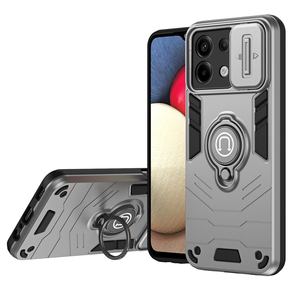 Applicable to Xiaomi Redmi note15Pro push window mobile phone case Redmi 15C ring holder Xiaomi 14T protective case