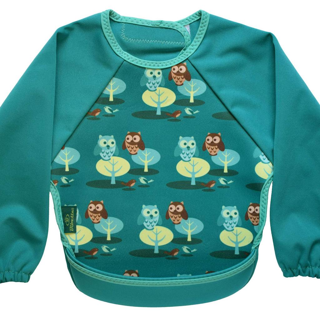 feeding baby food bib with dryer for finger made in the machine washable Ultra Bib with raglan [VIVETTA] Long-sleeved bib, sleeves, safe, foods, UK,
