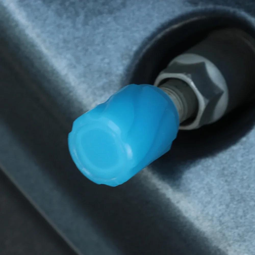 Car Tire Luminous Valve Caps Car Motorcycle Bike Wheel Valve Dustproof Protective Cover Car Tyre Night Glowing Decor Accessories