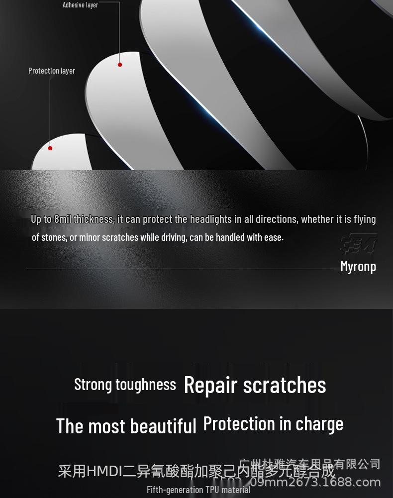 Tesla Model 3/Y/X/S Smoked Headlight & Taillight Protection Film