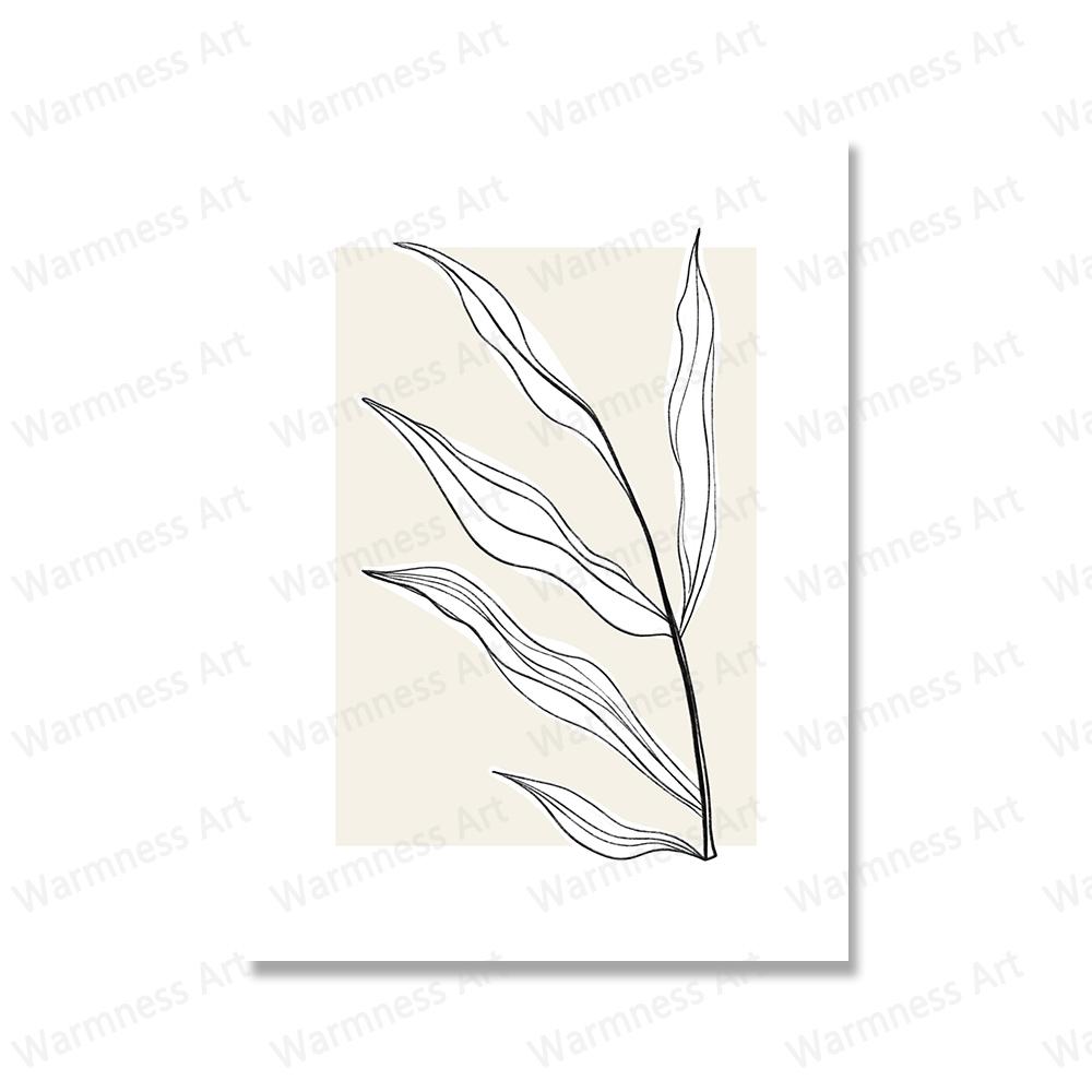 

Скандинавские ботанические линии гинкго, декоративные картины на холсте, листья растений, настенный художественный постер, минималистичный принт, фотографии для гостиной 21x30cm No Framed красный