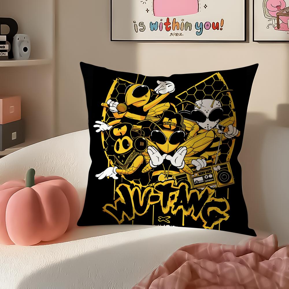 Hip Hop American Music Brand WWu Clan Tangs Cushion Cover Pillowcase Short Plush Invisible zipper Room Sofa Cushion Cover