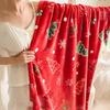 Universal Thickened Christmas Flannel Blanket Fluffy Throw Soft Air Condition Blanket Xmas Pattern Warm Nap Blankets Bedroom