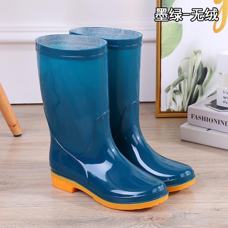 

Флисовые дождевые ботинки, дождевые сапоги, женские, взрослые, средней высоты, водонепроницаемая обувь, модные, нескользящие, кухонные рабочие водонепроницаемые ботинки, резиновая обувь, галоши, зима 41