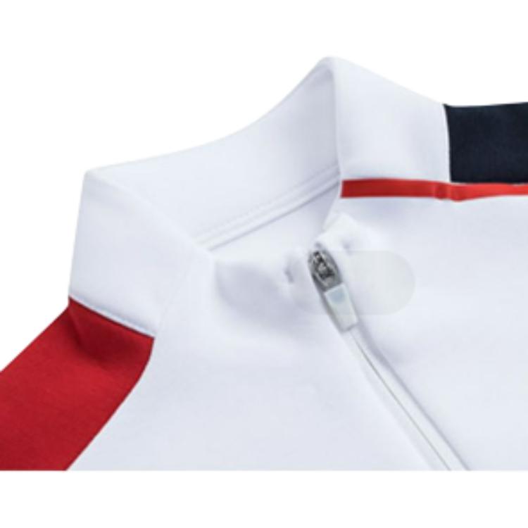 Anta Training Series Color Block Letter Zip-Up Stand Collar Jacket Women Jackets Snow-White 162347709-1