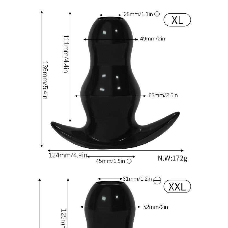 5 Sizes Hollow Anal Plug/Dilator/Dildo Soft Speculum Prostate Massager Butt Plug Set Intimate/Enema Sex Toys For Women Men
