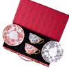 Paryski Róż Porcelana Kostna Filiżanka Spodek Zestaw Filiżanka do Kawy Pudełko Prezentowe Premium Filiżanka do Popołudniowej Herbaty Spodek Łyżeczka Prezenty Ślubne