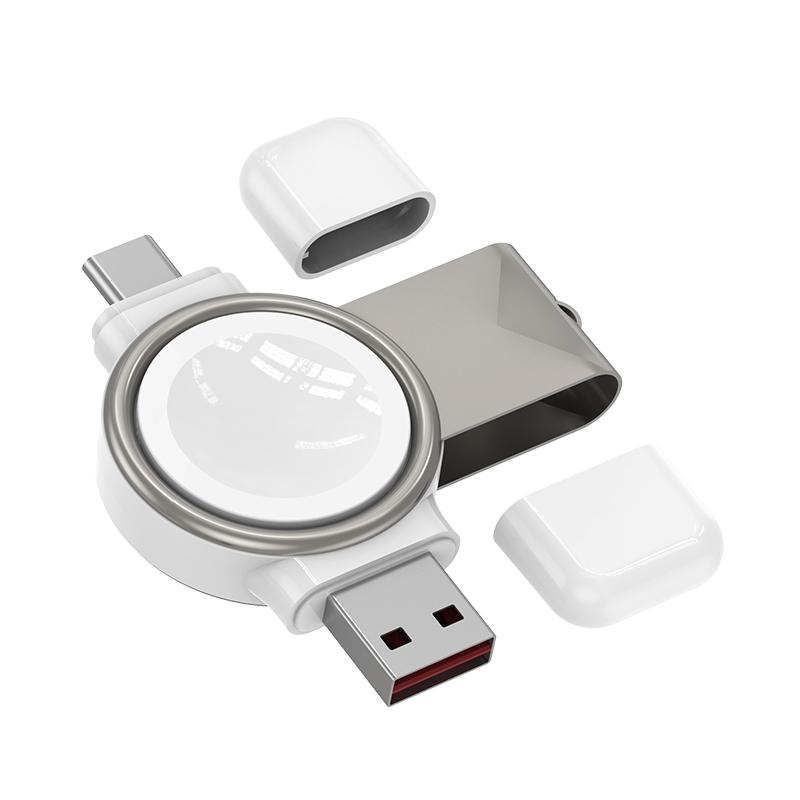 

Новое магнитное беспроводное зарядное устройство для iWatch 6 7, портативная док-станция для быстрой беспроводной зарядки Qi для iWatch Series SE 5 4 3 2 1 iwatch charger белый