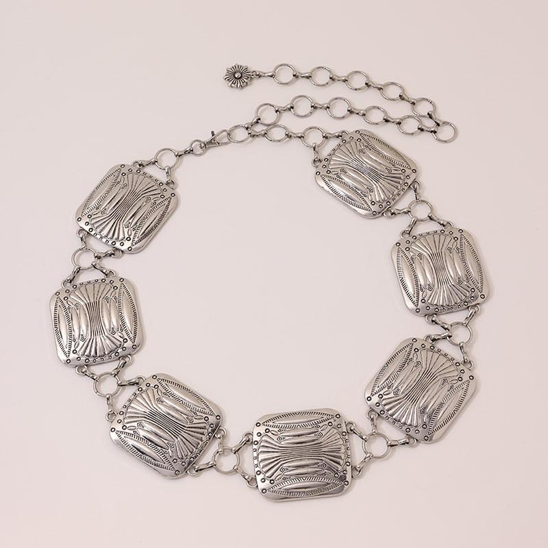 Bohemian Stil Damen Metall-Hüftkette Mit Künstlichen Türkissteinen Für Festivalzubehör