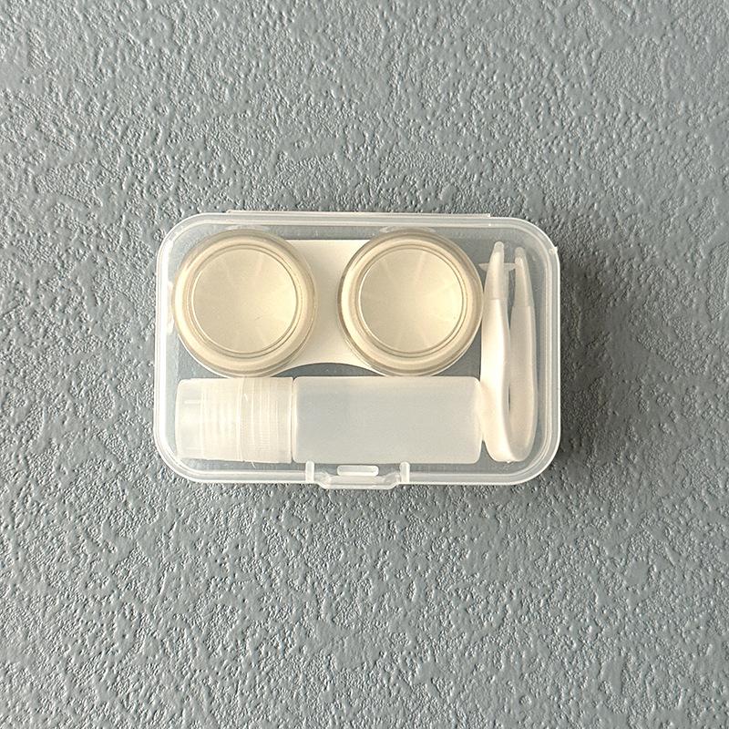 Ins Minimalist Transparent Contact Lens Box Women Travel Colored Contacts Companion Box Contact Lenses Case with Tweezers