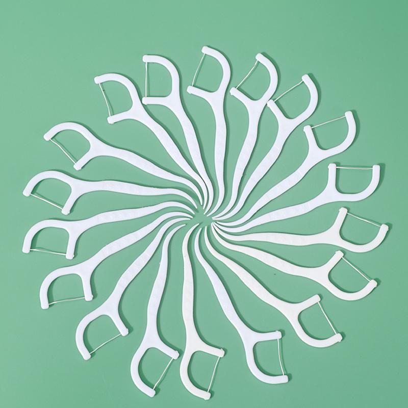50pcs Dental Floss Flosser Picks Toothpicks Teeth Stick Tooth Cleaning Interdental Brush Dental Floss Pick Oral Hygiene Care