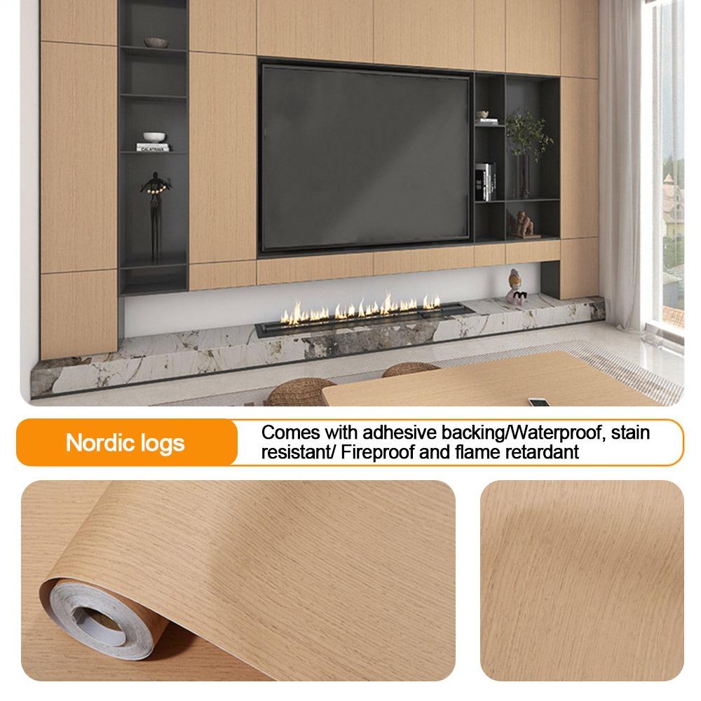 3D Selbstklebende Tapetenrolle 40*300cm Folie Selbstklebende Tapete Neue Holzmaserung Aufkleber