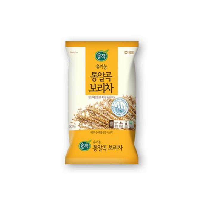 Soonjak Organic Whole Grain Barley Tea 500g | Caffeine-Free Korean Roasted Barley Tea