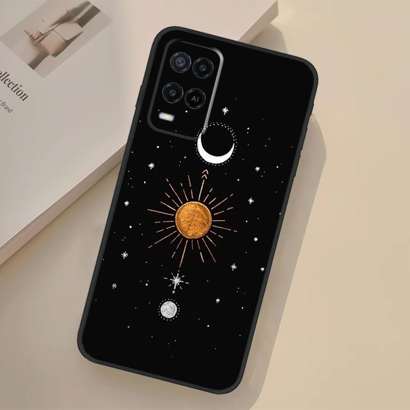 Étoiles Constellations Soleil Lune Coque Pour Oppo A5 Pro A15 A17 A57 A77 A18 A38 A58 A78 A98 A96 A76 A16 A94 A74 A54 A40 A60 A80