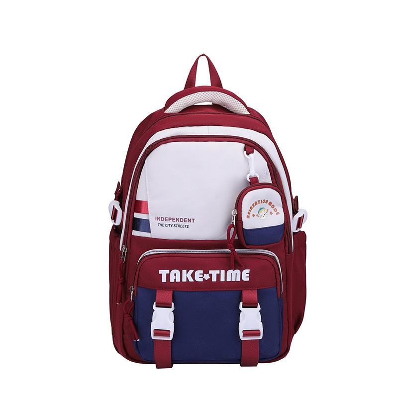 New junior high school schoolbag college student college casual simple backpack fashion trend middle school student shoulder