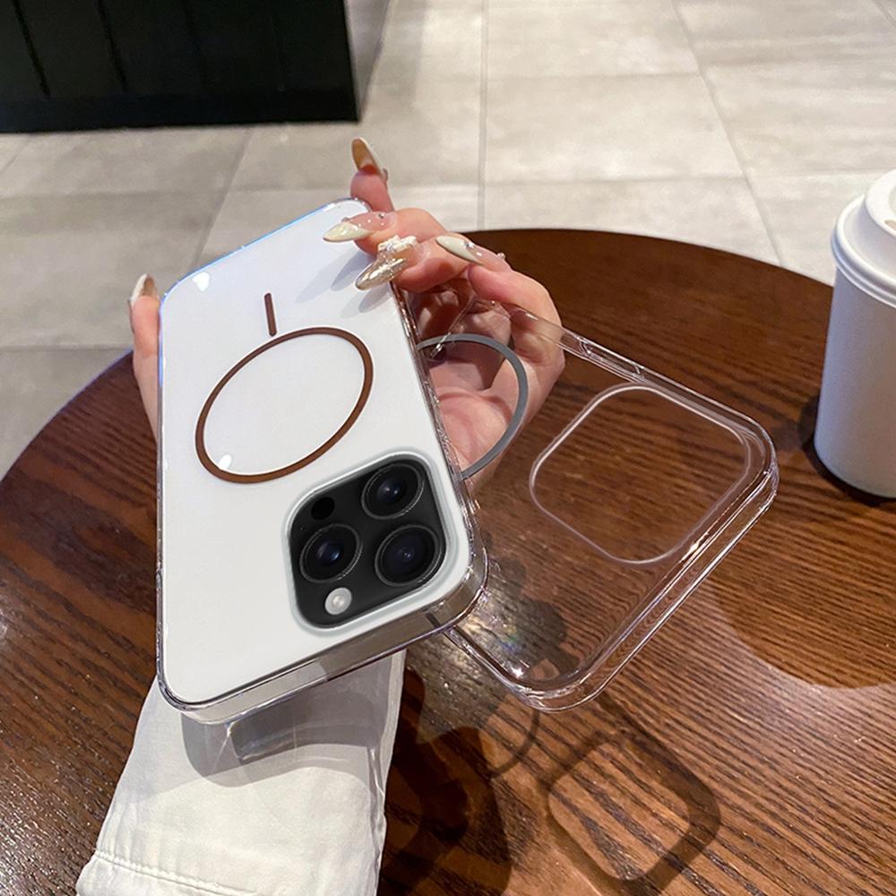 For iPhone 16 Pro Max Case Compatible with MagSafe Clear Slim PC Phone Back Cover