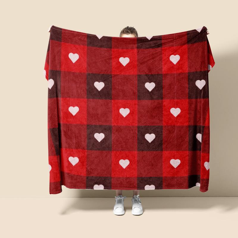 

Christmas Checkered Collection Printed Blanket for Sofa Bed Travel Camping Living Room Office Conditioning Blanket 75x90cm