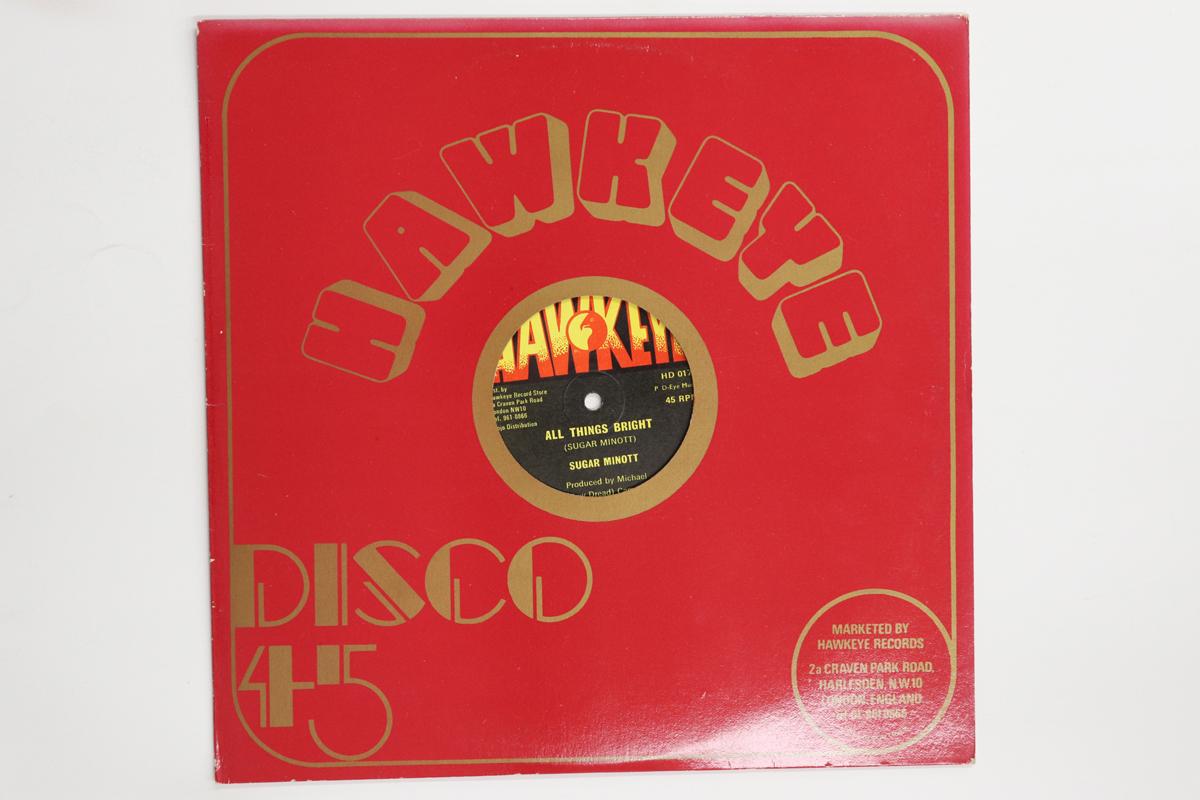 

12inch Record SUGAR MINOTT All Things Bright Cant Take No F HD017 HAWKEYE UK Reggae Ska Dub Used