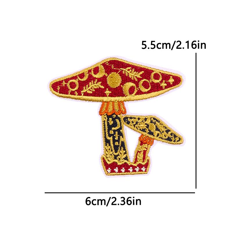 West Cowboys Iron On Patches For Clothing thermoadhesive Patches For Clothes Mushroom Embroidery Patches For Hat/Jeans DIY Badge