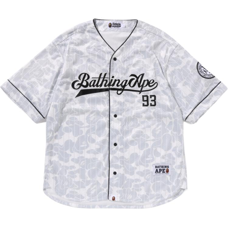 A Bathing Ape Camo Stripe baseball shirt 1L30-132-003