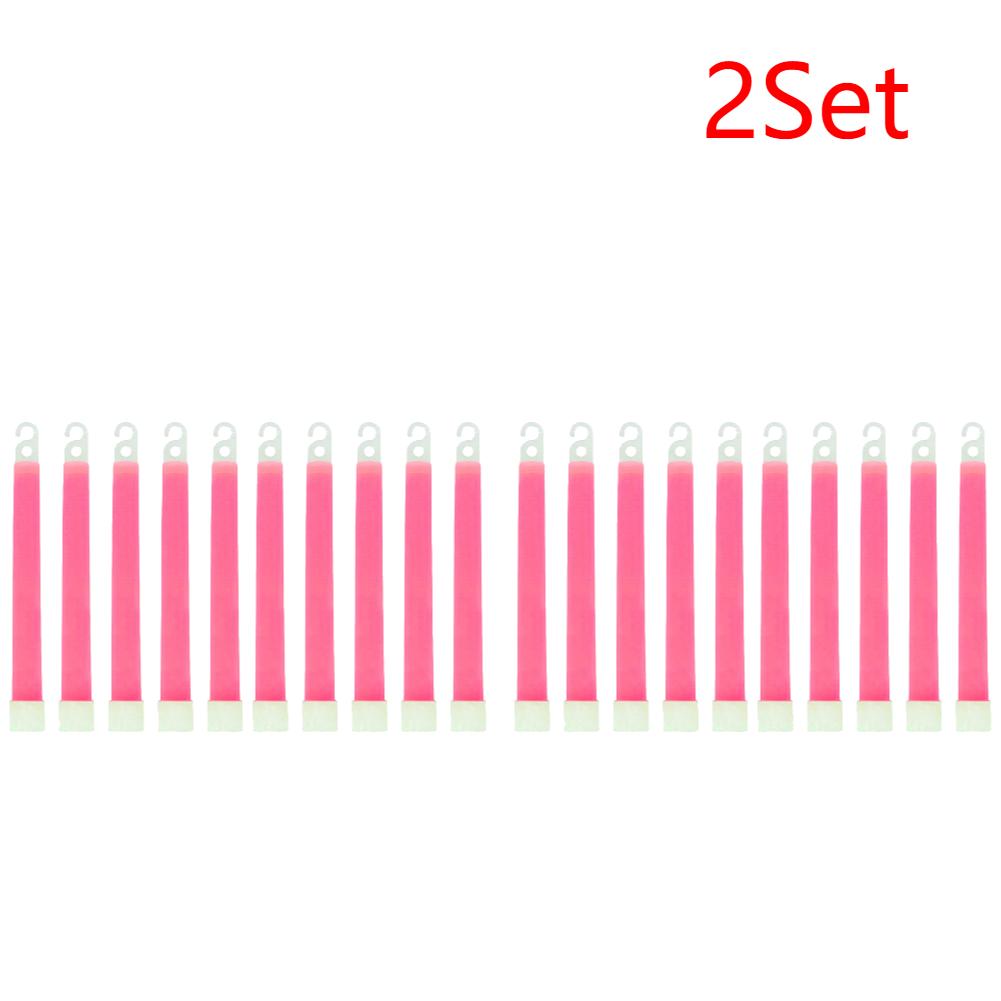 1-2Set Glow Sticks Waterproof 6 Inch Concert Party Outdoor Emergency Light Stick with Hook Non-toxic Hiking Camping Equipment